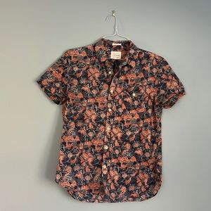 Lucky Brand medium floral button down short sleeved
